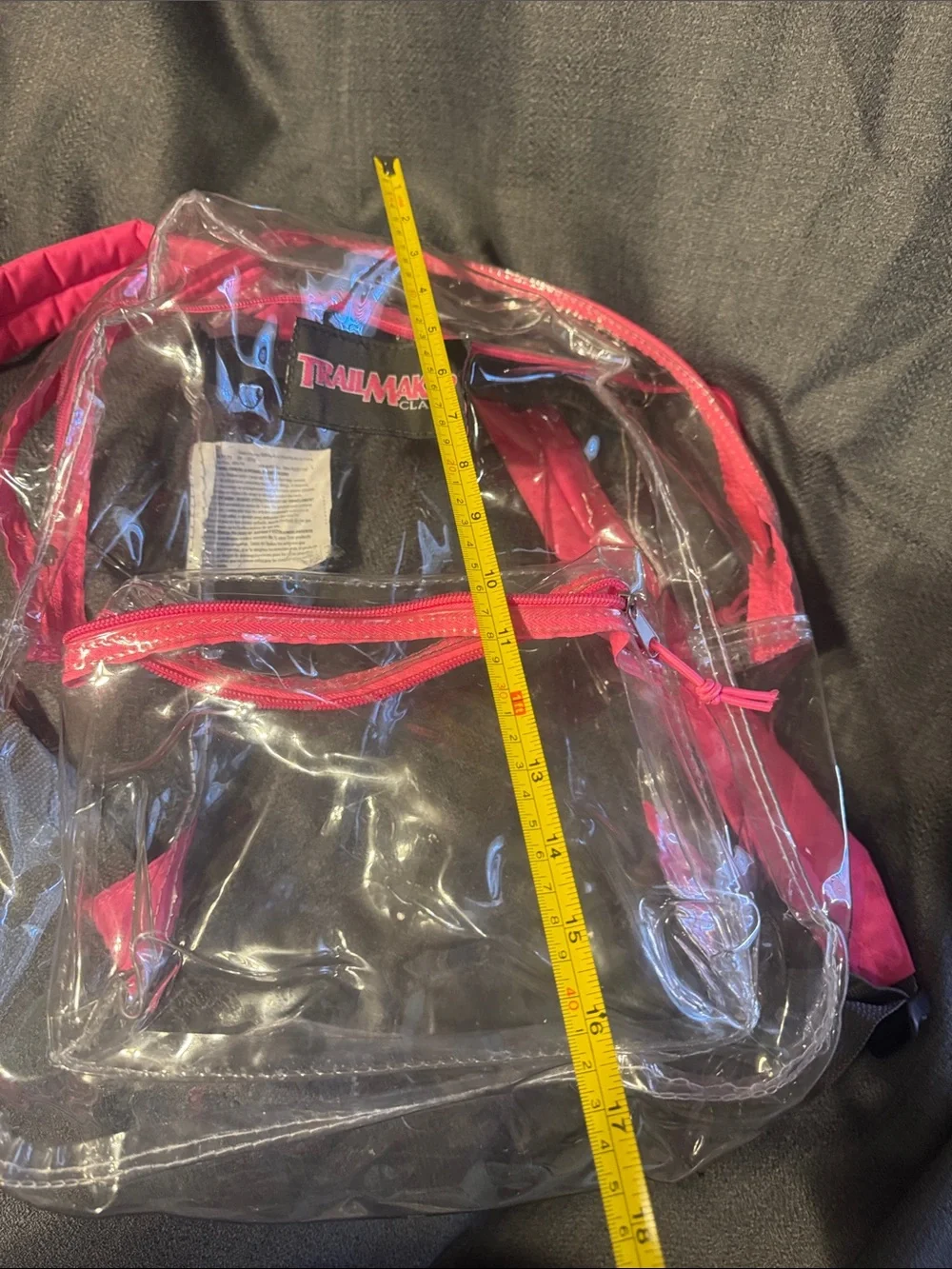 TrailMaker Clear Kids Backpack with Pink Accents
